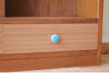 アンティーク家具　引き出し付きアンティーク本棚