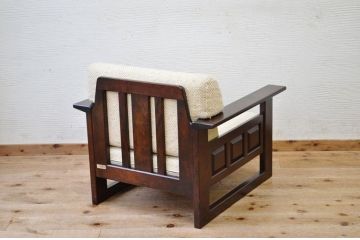 中古　北海道民芸ソファ1脚両肘掛付き1