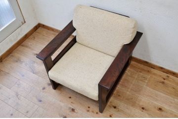 中古　北海道民芸ソファ1脚両肘掛付き2