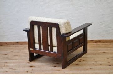 中古　北海道民芸ソファ1脚両肘掛付き2