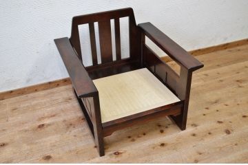 中古　北海道民芸ソファ1脚両肘掛付き2