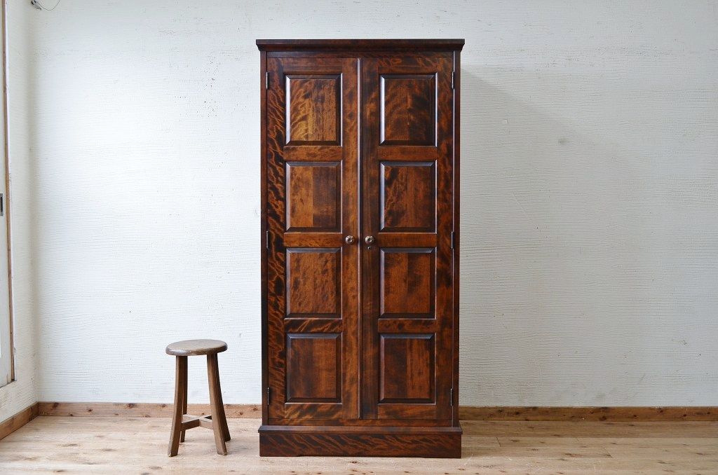 中古　北海道民芸家具ワードローブ(洋服箪笥)