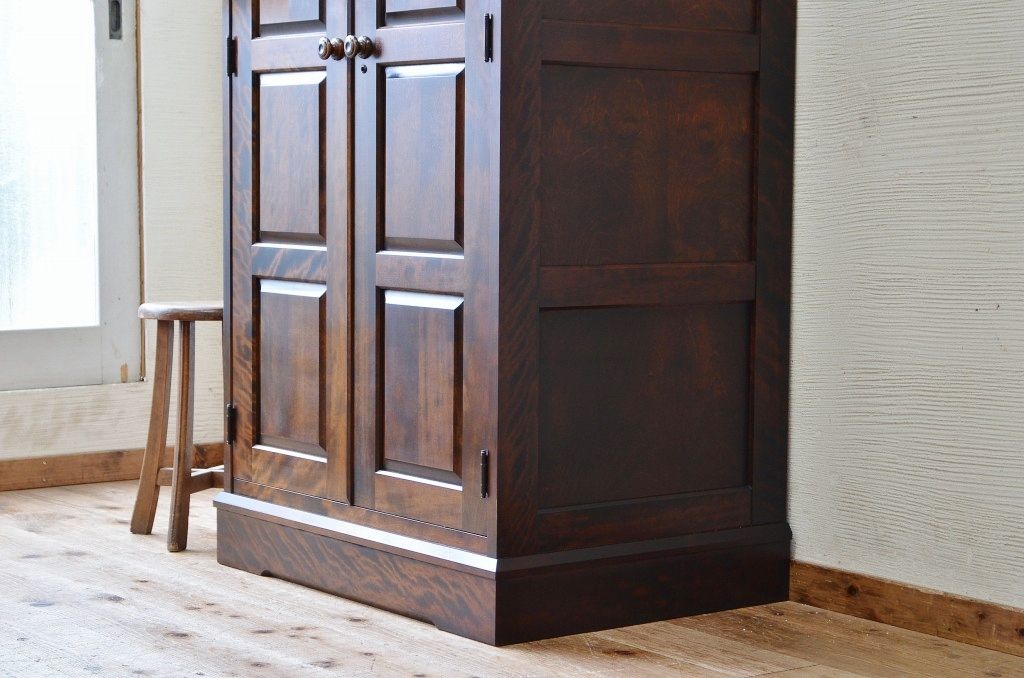 中古　北海道民芸家具ワードローブ(洋服箪笥)