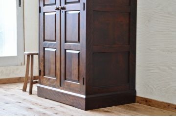 中古　北海道民芸家具ワードローブ(洋服箪笥)