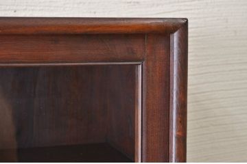 アンティーク家具　古い栓材のアンティーク本棚(収納棚、飾り棚)