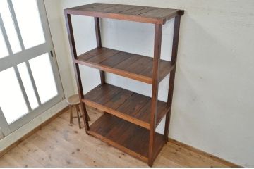 アンティーク家具　★古い木のアンティーク飾り棚(陳列棚)1