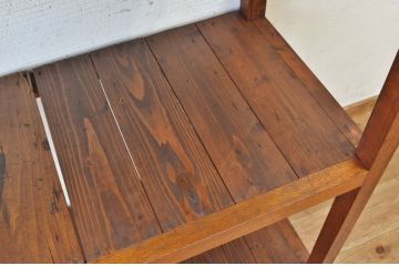アンティーク家具　★古い木のアンティーク飾り棚(陳列棚)1