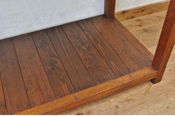 アンティーク家具　★古い木のアンティーク飾り棚(陳列棚)1