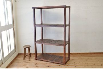 アンティーク家具　★古い木のアンティーク飾り棚(陳列棚)1