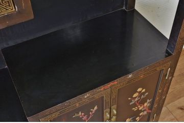 アンティーク家具　石細工の素晴らしいアンティーク飾り棚