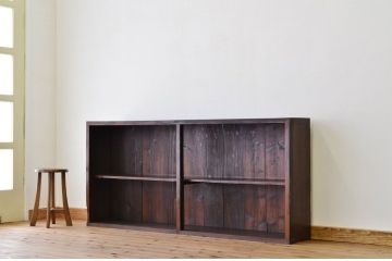 アンティーク家具　★古い木のシンプルなアンティーク飾り棚