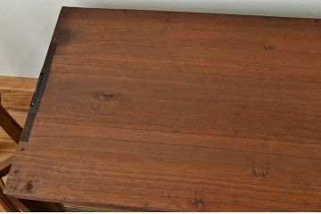 アンティーク家具　モールガラスアンティークローボード