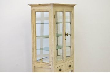 アンティーク家具　アンティーク　古い病院のケビントキャビネット(ガラスケース)