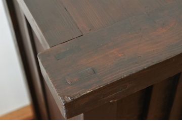 アンティーク家具　江戸〜明治　味のある縦格子時代箪笥サイドボード1(水屋箪笥、下駄箱)