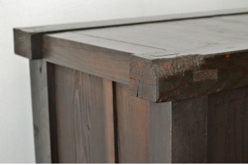 アンティーク家具　江戸〜明治　味のある縦格子時代箪笥サイドボード1(水屋箪笥、下駄箱)