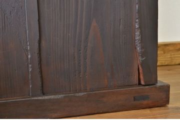 アンティーク家具　江戸〜明治　味のある縦格子時代箪笥サイドボード1(水屋箪笥、下駄箱)