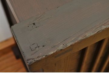 アンティーク家具　江戸〜明治　味のある縦格子時代箪笥サイドボード2(水屋箪笥、下駄箱)