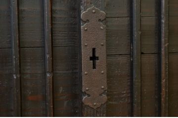アンティーク家具　江戸〜明治　味のある縦格子時代箪笥サイドボード2(水屋箪笥、下駄箱)