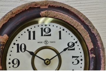 アンティーク雑貨　○古い四つ丸達磨時計2点セット1