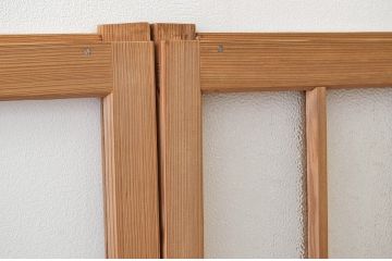 古い木味のダイヤガラス引き戸4枚セット