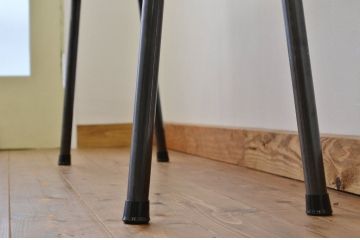 アンティーク家具　重厚!古い木の鉄脚ベンチ1(アイアン、長イス、長椅子)