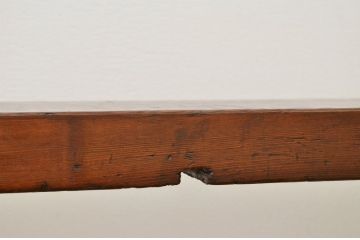 アンティーク家具　重厚!古い木の鉄脚ベンチ2(アイアン、長イス、長椅子)