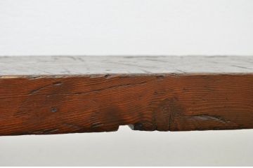 アンティーク家具　重厚!古い木の鉄脚ベンチ3(アイアン、長イス、長椅子)