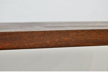 アンティーク家具　古い木のシンプルな鉄脚ベンチ1(アイアン、長イス)