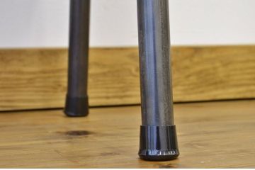 アンティーク家具　古い木のシンプルな鉄脚ベンチ1(アイアン、長イス)