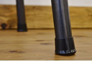 アンティーク家具　古い木のシンプルな鉄脚ベンチ3(アイアン、長イス)