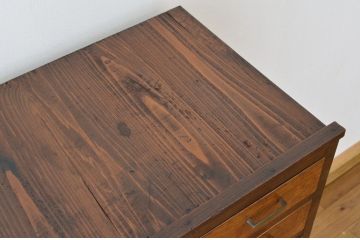 アンティーク家具　★前面欅!ダイヤガラスアンティークチェスト(箪笥)