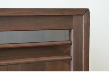 アンティーク家具　古い木のシンプルな引き出し付き収納棚