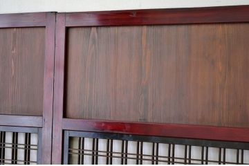古民具　骨董　格子帯戸4枚セット(アンティーク)