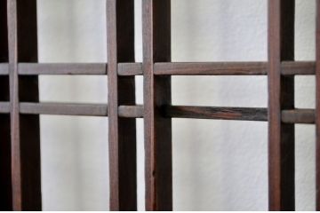 古民具　骨董　格子帯戸4枚セット(アンティーク)