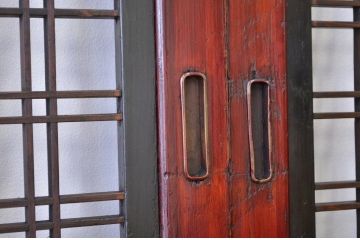 古民具　骨董　格子帯戸4枚セット(アンティーク)