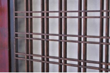 古民具　骨董　格子帯戸4枚セット(アンティーク)