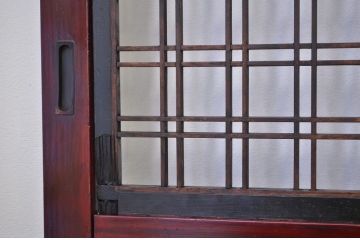 古民具　骨董　格子帯戸4枚セット(アンティーク)