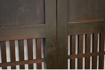 ★古民具・骨董 古い木の格子帯戸2枚セット?