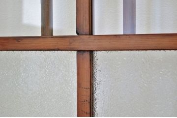 古いお家のダイヤガラスガラス戸3枚セット(引き戸)