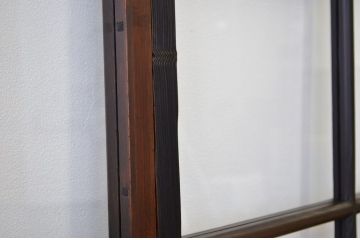 古民具　骨董　古い木のガラス引き戸4枚セット1(アンティーク、扉)