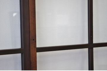 古民具　骨董　古い木のガラス引き戸4枚セット1(アンティーク、扉)