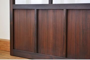 古民具　骨董　古い木のガラス引き戸4枚セット1(アンティーク、扉)
