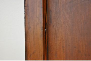 ★古い木の色ガラス入ドア(引き戸)