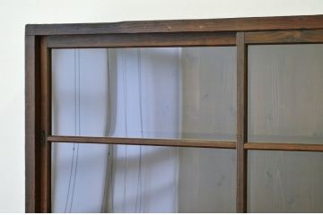 アンティーク家具　古民具 骨董 シンプルな引き出し付き二段重ね収納棚