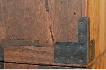アンティーク家具　☆アンティーク三方桐五丁引き箪笥上下セット(古民具・骨董、桐箪笥、桐たんす)