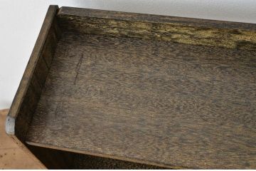 レトロ家具　アンティーク古い木のシンプルな本棚(飾り棚・昭和レトロ)