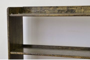 レトロ家具　アンティーク古い木のシンプルな本棚(飾り棚・昭和レトロ)
