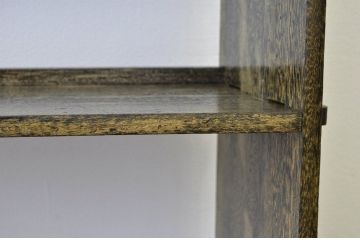 レトロ家具　アンティーク古い木のシンプルな本棚(飾り棚・昭和レトロ)
