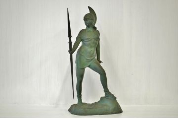 ○鉄製・T・K在銘・戦士の像