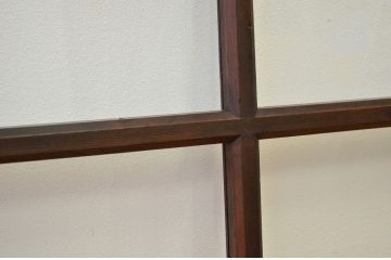 アンティーク 古い木のシックなガラス戸2枚セット(引き戸・建具)